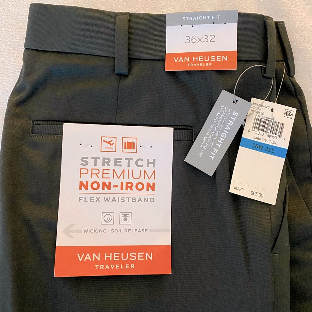 Brand New!  Van Heusen Traveler Pants - 36x32